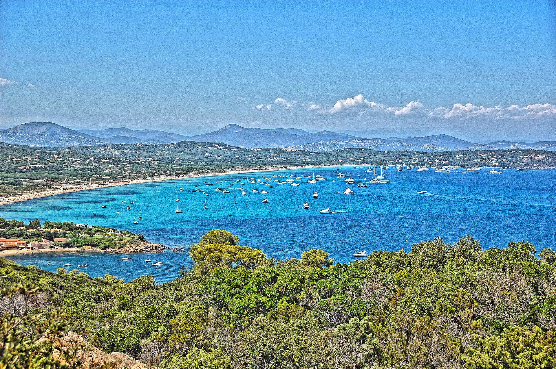 Pampelonne et la presqu'île de Saint-Tropez